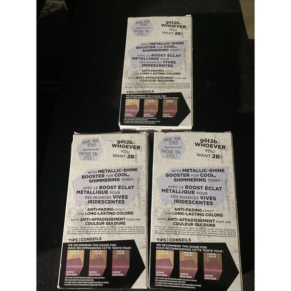 Got2b Metallics Permanent Hair Color, M84 Sakura Pink 3 Pack - Picture 2 of 3